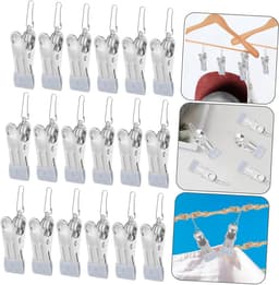 Wasknijpers Set - Kledingklemmen Clips - Kleding Drogen - Roestvrij Staal - 8.5 cm Lengte - Zilverkleurig — thumbnail 4