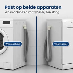 Cheqo® Afvoerslang - Flexibele Afvoerslang - Universele Afvoerslang - Afvoerslang Wasmachine - Wasmachine Afvoerslang - Afvoerslang Vaatwasser - Vaatwasser Afvoerslang - Afvoerslang Aansluiting - Afvoerslang Recht - Afvoerslang met Wandbeugel — thumbnail 2