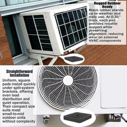 Trillingsdempers Airco - Anti-vibratie platen - Apparaten Stabiliseren - Universeel Toepasbaar - 4 Stuks — thumbnail 3