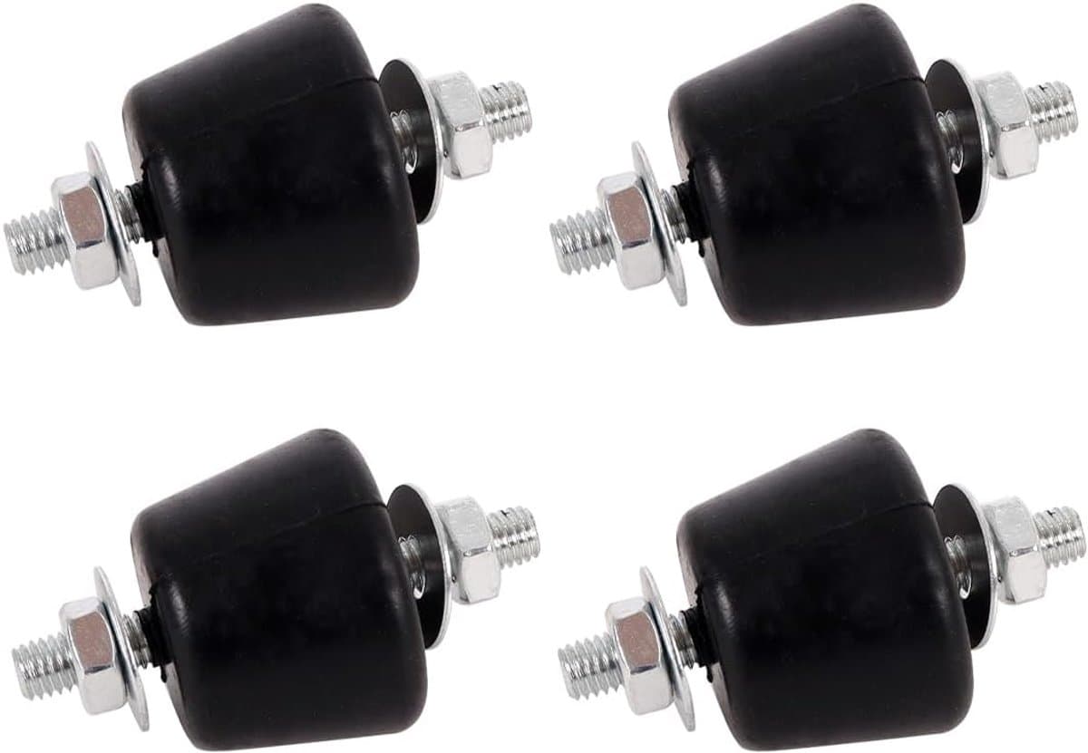 Schokdempers Airco - Rubberen Dempers - Trillingen Dempen - Uv-bestendig Rubber - 4 Stuks - Zwart — afbeelding 1