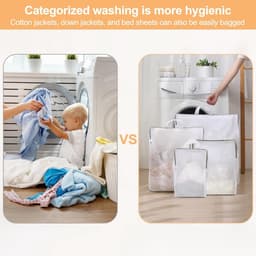 4 stuks - waszakje - mesh waszakken - wasmachine zakken - voor delicate was - fijnmazige lingerie waszakken - ondergoed waszak met ritsen - Cilindrische Ritsen Wasmachinetas — thumbnail 2