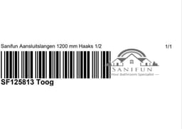 Sanifun Aansluitslangen 1200 mm Haaks 1/2 x 1/2 (2 Stuks) — thumbnail 2