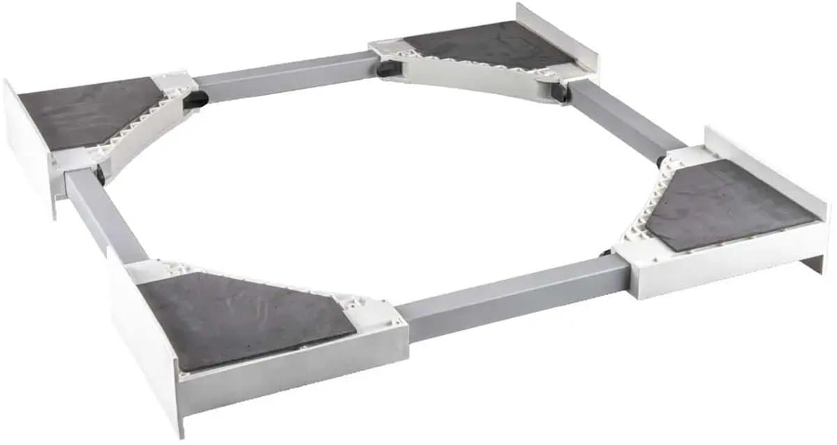 SQOON® Universeel tussenstuk wasmachine/wasdroger - Stapelkit met spanband - Geschikt voor o.a. Bosch, Siemens, AEG, Samsung, LG, Whirlpool - Veilige & ruimtebesparende stapeloplossing — afbeelding 1