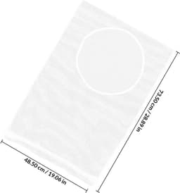 Wasmand Hangend - 2 Stuks - Ophangbare Wasmand - Wassorteerder - Deurzak - Wasmand - Wasverzamelaar - Ophangbare Wasmand - Hangende Waszak - Wordt geleverd met 2 haken - Voor Badkamer / Wasruimte - 73.5*48.5cm — thumbnail 2