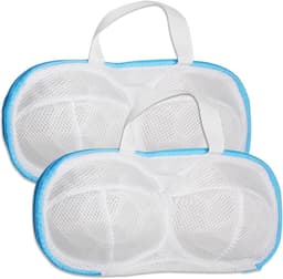 1 stuk - Waszak van mesh voor de wasmachine - Vormvaste waszak voor ondergoed - Geschikt voor het wassen van ondergoed - 33*20 cm - Wit — thumbnail 4