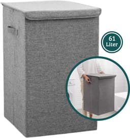 Janse® Wasmand - Stevige opvouwbare wasmand - 61 Liter - Badkamer organizer - Opbergbox - Wassorteerder - Laundry basket - Opbergbak — thumbnail 1