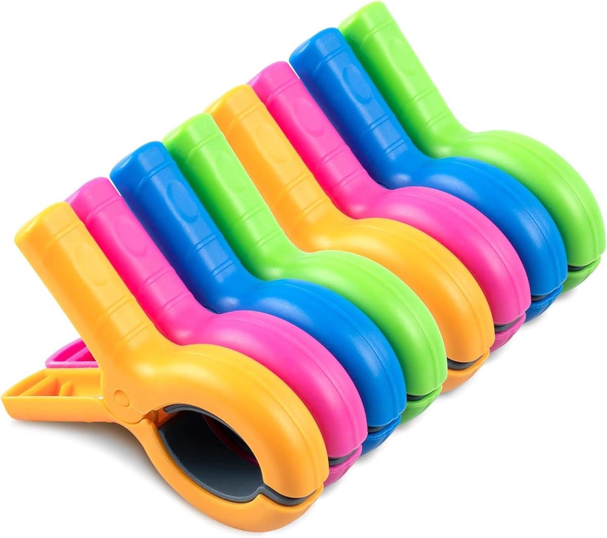 8 stuks XXL Strandlaken Knijpers - Handdoek Clips voor Strandstoel en Ligbed - Winddicht - Cruise, Zwembad & Camping - 4 Kleuren — afbeelding 1