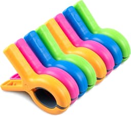 8 stuks XXL Strandlaken Knijpers - Handdoek Clips voor Strandstoel en Ligbed - Winddicht - Cruise, Zwembad & Camping - 4 Kleuren — thumbnail 1