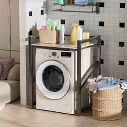 Wasmachine Opbergkast - Wasruimte Organizer - Efficiënt Opbergen - In Hoogte Verstelbaar - 73x63x105 cm — thumbnail 3