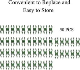 50 plantensteun clips - Kruisvormige clips - Universele plastic klimpaal clips - Geschikt voor tuinen, boomgaarden en tomatenrekken - 16mm — thumbnail 5