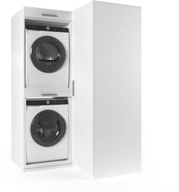 Wasophoogte® Wasmachine Kast London - Wasmachine verhoger - Wasmachine ombouw - 700(D)*1365(B)*2110(H) mm - Wit — thumbnail 1