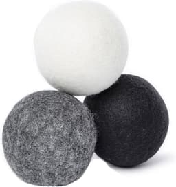 Allecto Plus - Herbruikbare wollen drogerballen voor wasdroger - 6 stuks - Natuurlijke droogballen - Vilten ballen - Donkergrijs - Donsjack - Wasbal - 6 cm - Duurzaam en effectief - Milieuvriendelijk — thumbnail 1