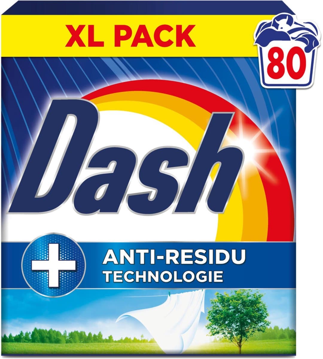 Dash Waspoeder Wasdraad Fris 80 Wasbeurten - 2 x 4,4 kg - Voordeelverpakking — afbeelding 1
