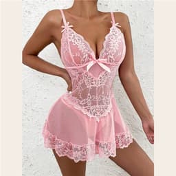 Ibenzoa® Sensuele dameslingerie set met kanten details en diepe V-hals voor verleidelijke avonden — thumbnail 3