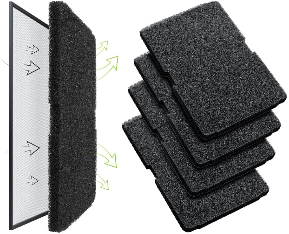 Wasdroger filter - Foam filter droger - Pluizen filter - Droger filter - Drogerfilter - Wasdroger filter - filter geschikt voor Beko Blomberg spons droger - Spons filter - Vervangingsonderdelen voor wasmachines - Filter voor droger- 5 stuks 245x155mm — afbeelding 1
