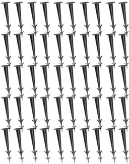 Grondanker - Tuingrondpen - UV-bestendig - 12 cm - Kunststof - Zwart - 50 stuks — thumbnail 1