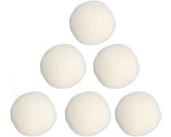 Allecto Plus - Wol Droogballen 6 stuks voor huishouden - Adsorberen Onzuiverheden en Verminderen Statische Elektriciteit - Geur Eliminatie (4cm)