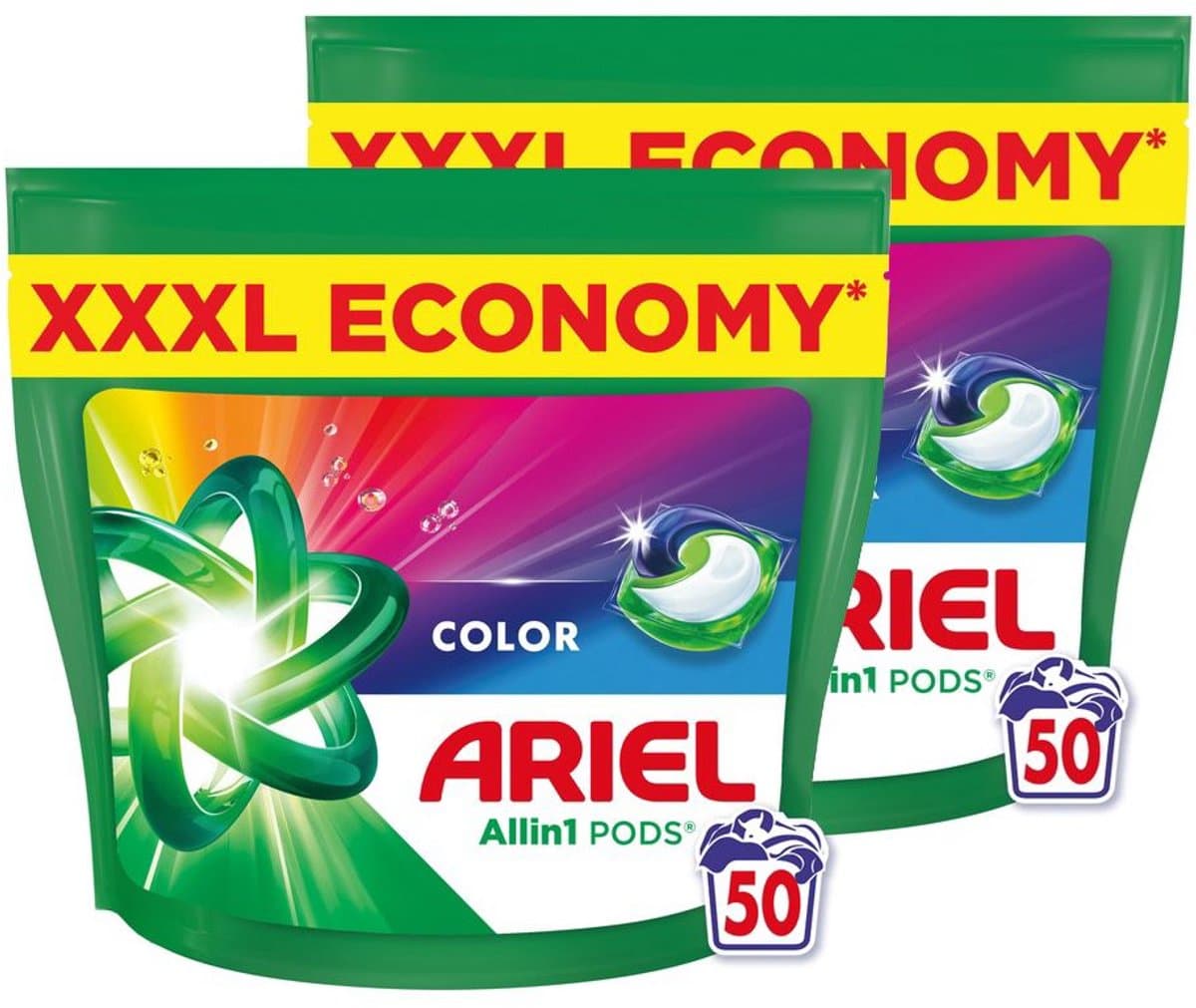 Ariel wasmiddel pods – Color All-in-1 | 100 wasbeurten — afbeelding 1