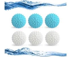 6 Pack Herbruikbare Drogerballen voor Pluizige Kleding - Set van 6 Stuks - Voor Wasdroger - Efficiënte Reiniging - Huishoudelijke Wasbal