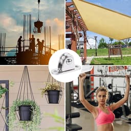 Allecto Plus - Metalen katrollen set met duplex-lagers - 2 stuks - Kabelrol voor waslijn en fitness - Inclusief schroeven en kunststof hulzen — thumbnail 3