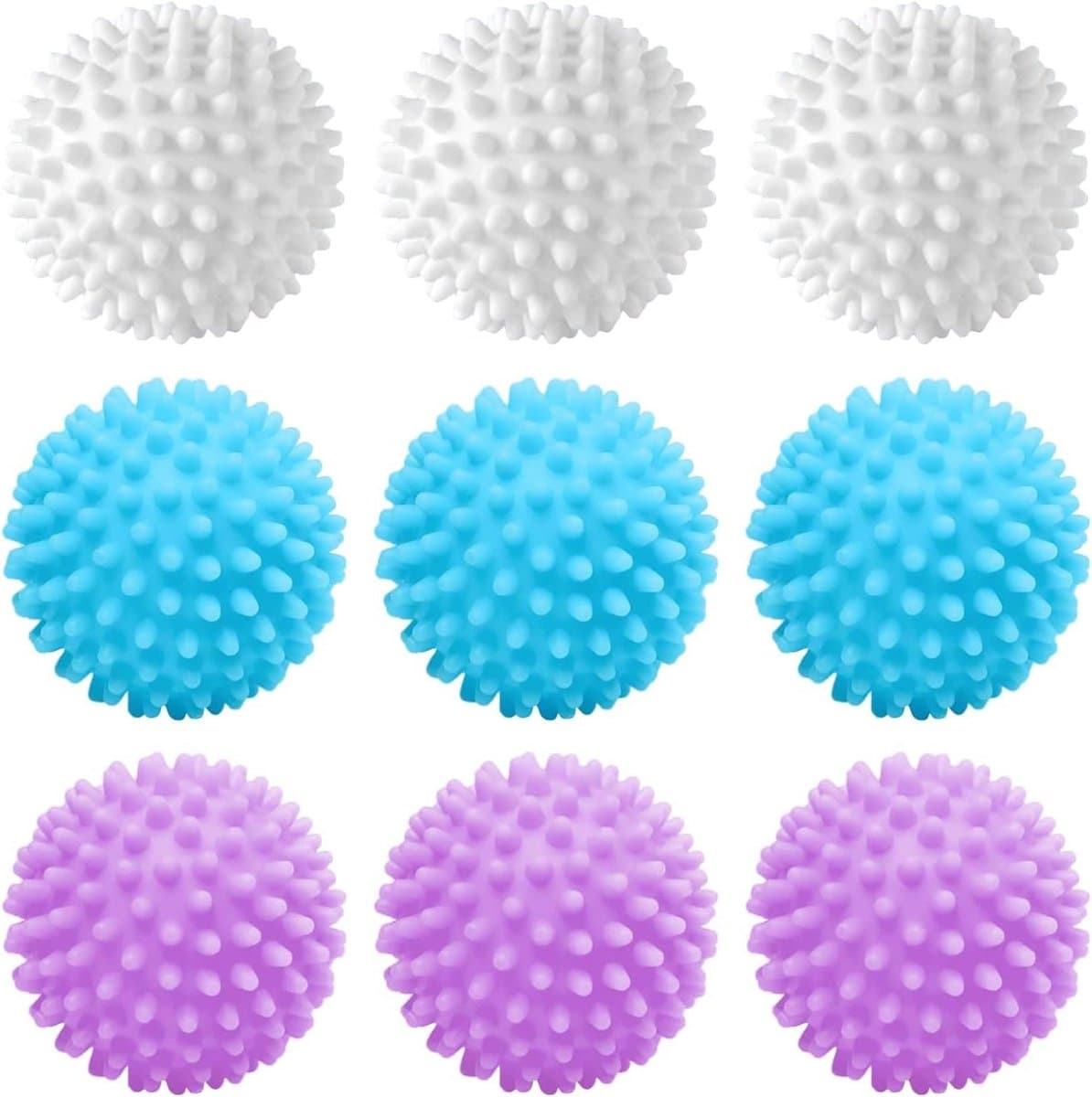 Allecto Plus - Herbruikbare Droogballen 9 stuks voor Wasmachine - Ideaal voor Wollige Was en Kleding Reiniging thuis - Natuurlijke Wasverzachter met Aromatherapie Effect — afbeelding 1