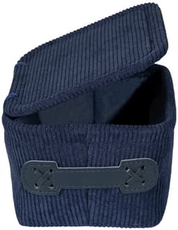 Donkerblauwe badmand met deksel - elegant en stijlvol - 1 stuk - polyester — thumbnail 5