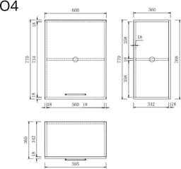Wasophoogte® Wasmachine Kast Istanbul - Wasmachine verhoger - Wasmachine ombouw - 700(D)*3230(B)*2350(H) mm - Wit — thumbnail 2