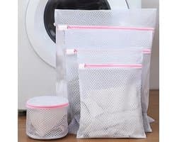 DW4Trading Polyester Waszakken met Rits Set van 4 Stuks - Bescherming Voor Kleding en Lingerie — afbeelding 1