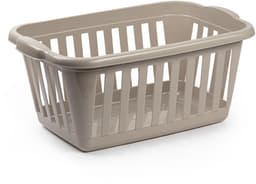 Plasticforte Wasmand - 2x - beige - kunststof - 40 liter - 60 x 40 x 26 cm - manden voor wasgoed - huishouden- opbergmand — thumbnail 2