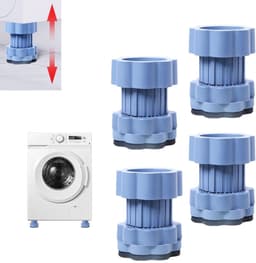 4 stuks - anti-vibratie pads voor wasmachine, in hoogte verstelbare wasmachine ondersteuningspads, trommel stille pads 6,8X8cm (blauw) — thumbnail 1
