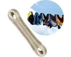 Waslijn Camping - Wasdraad - Drooglijnen - Wasdraad 20 m lang - Waslijn extra sterk - Drooglijn voor buiten - Kleding en lakens drogen - PVC waslijndraad met stalen kern - Transparant — afbeelding 1