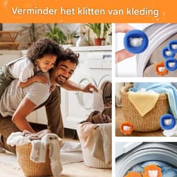 TOVBMUP 8 wasballen - Haaropvangballen - Wasmachinehaaropvangballen - Herbruikbaar - Haarafstotende wasballen - Huisdierhaaropvanger - Vermindert klitten in kleding — thumbnail 3