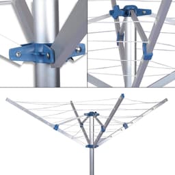 RFWR® Mobiele Droogmolen 16m Waslijn met 4 Armen en Aluminium Constructie — thumbnail 5