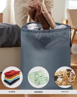 Trekkoordtas - M - 3 stuks - 70*100CM - 3 kleuren - Waterdicht - Stofdicht - Sluiting met trekkoord - Scheurvast - Herbruikbaar - Opbergtas - Reistas - Tas voor natte kleding - Schoenentas - Waszak voor op reis — thumbnail 2