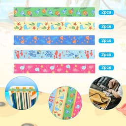 Allecto Plus - Multicolor Strandstoel Handdoek Clips Set van 20 - Winddicht - Elastisch - Accessoires voor Strand- en Zwembadstoelen - Dierenprint — thumbnail 5