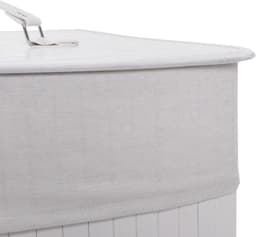 Hoekwasmand MCW-C21, Wasbox wasmand, bamboe 61x48x35cm 50l ~ wit — thumbnail 5
