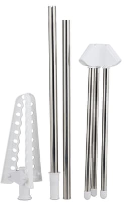 wasrek voor 27 kledinghangers - 3 draaibare houders - 150 cm - staand — thumbnail 3
