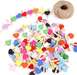 Houten Wasknijpers Mini - 100 Stuks voor Bruiloften en Scrapbooking — thumbnail 1