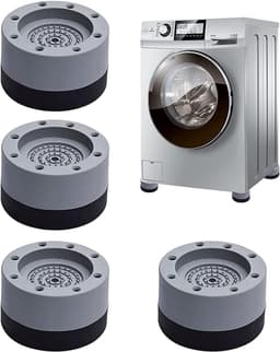 4 Stuks Wasmachinevoetjes - Universele antivibratiepads voor wasmachines - Trillingsdempers Wasmachine - Antislip rubberen pads - Wasmachine Voeten - Stabilisatorvoet - Geluidsdemper Wasmachine - Voor wasmachines, drogers en meubels — thumbnail 1