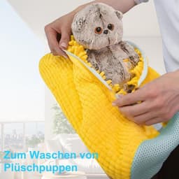 Allecto Plus - Schoenen waszak voor wasmachine - Reinigt vuil met zachte borstel - Gele kleur - Verhoogde interne wrijving - Schoenwaszak met bescherming — thumbnail 3
