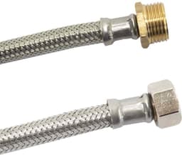 Flexibele waterslang 1/2 inch, 50cm, RVS omvlechting — thumbnail 1