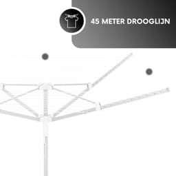 Vonia Droogmolen - Droogrek - Droogmolen met Grondanker - 45 meter Drooglengte - Wit — thumbnail 3