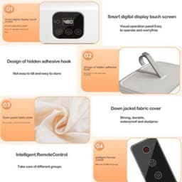 Multifunctionele Droger Met Afstandsbediening Elektrische Kleding Huiskast Wasdroger Warme Lucht Droger Met Timing Huishouden Gadget — thumbnail 4