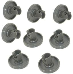 Vaatwasser Wieltjes - Onderste Mand Wielen - Reparatie Huishoudelijk - Origineel Onderdeel - 8 Stuks - Wit — thumbnail 1
