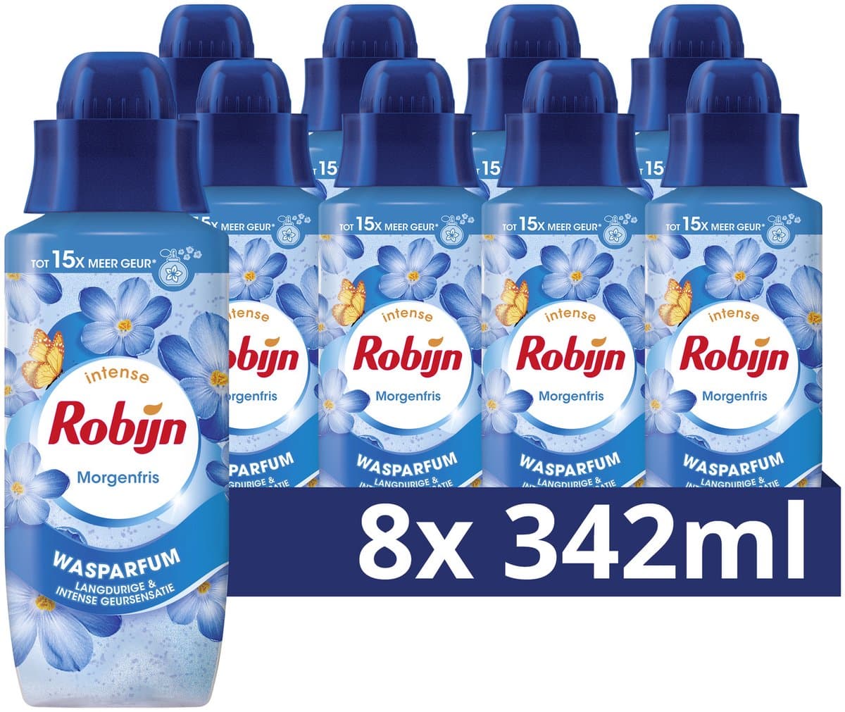 Robijn - Wasparfum - Morgenfris - 8 flessen x 342 ml — afbeelding 1