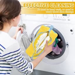Schoenwaszakken 2 Stuks - Beschermende Waszak voor Schoenen met Ritssluiting - Voorkom Vervorming en Kleurverlies - Geschikt voor Wasmachine - Geel — thumbnail 5