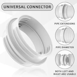 Aansluiting afvoerslang airconditioner - binnen 130 mm / buiten 150 mm - verbindingsstuk - Interface afvoerslang - Conditioner Uitlaatslang Connector - Koppelstuk Mobiele Airco Afvoerslang — thumbnail 2