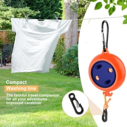 Uittrekbare waslijn - compact en multifunctioneel - 1 stuk - hoogwaardig materiaal — thumbnail 4