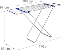 droogrek uitschuifbaar - voor kleding - rvs - 13,6 m drooglengte - binnen - buiten — thumbnail 3