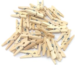 Premium - Houten Kleine houten mini knijpers - 20 STUKS - Hout - Knijpertjes - Fotoknijpers - Geboorte wasknijpers - 2.5 CM - Foto knijpers - Knijper om foto's aan op te hangen - Fotohouder - Knijpers - Wasknijpers - Kerstkaart hangers - Pola — thumbnail 1